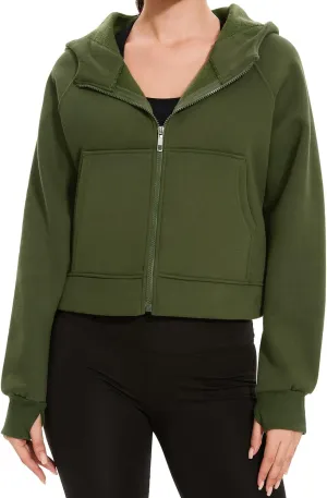 Cosy Pyro Womens Zip Up Hoodies Fleece Jackets Long Sleeve Sweatshirts Fall Fashion Outfits 2025