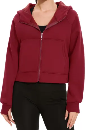 Cosy Pyro Womens Zip Up Hoodies Fleece Jackets Long Sleeve Sweatshirts Fall Fashion Outfits 2025
