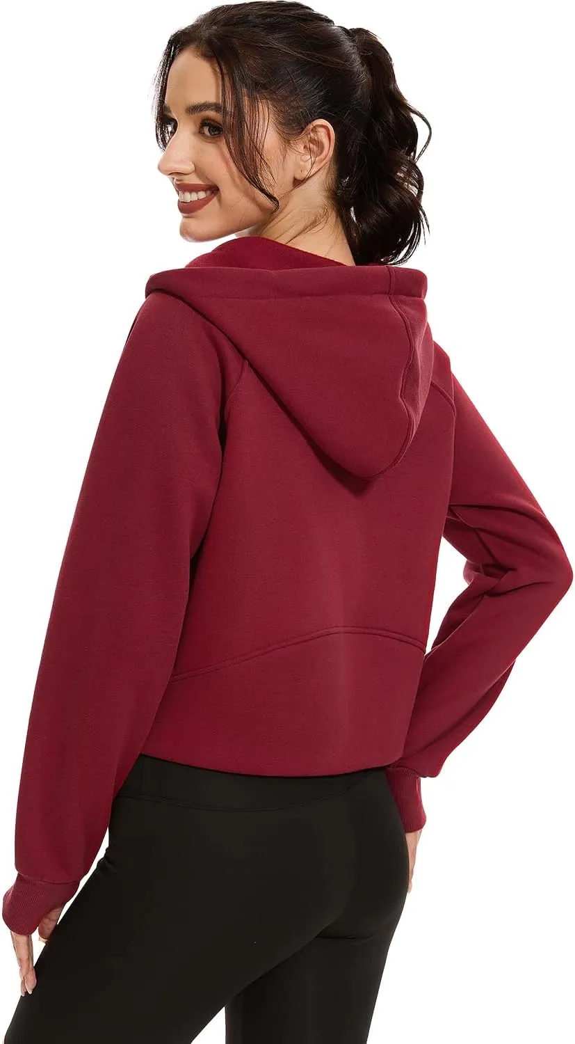 Cosy Pyro Womens Zip Up Hoodies Fleece Jackets Long Sleeve Sweatshirts Fall Fashion Outfits 2025