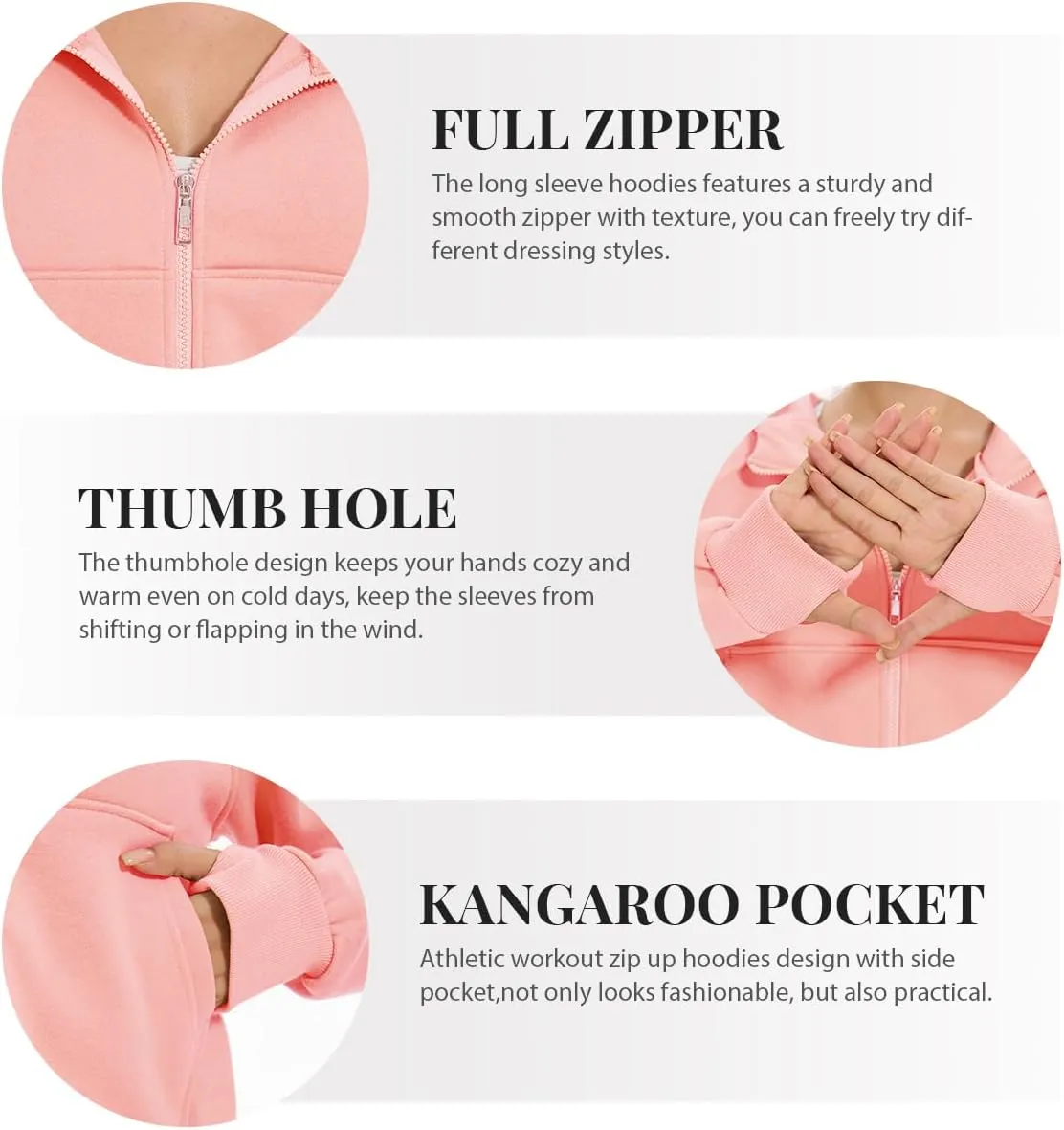 Cosy Pyro Womens Zip Up Hoodies Fleece Jackets Long Sleeve Sweatshirts Fall Fashion Outfits 2025