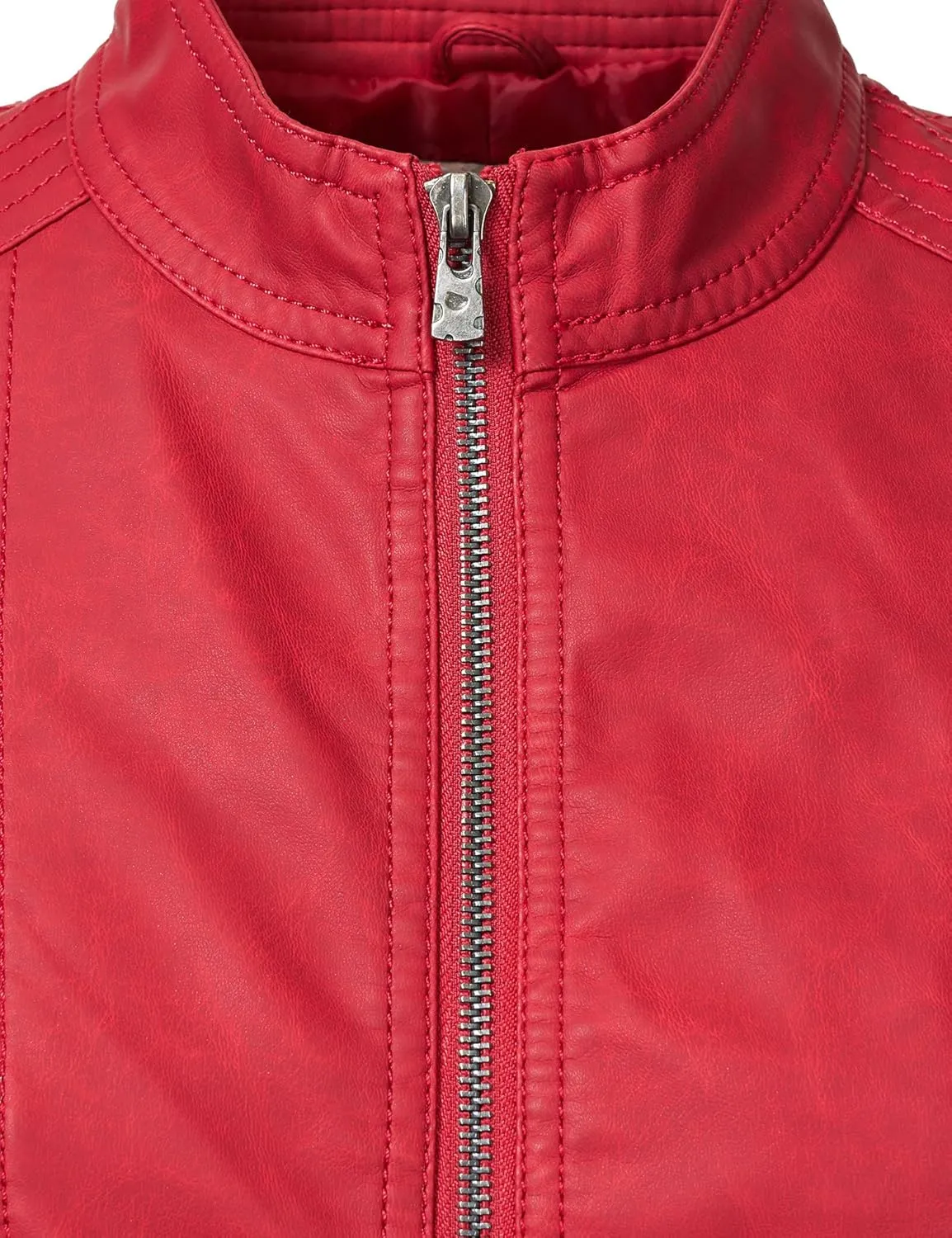 CTC Womens Dressy Vegan Leather Biker Jacket