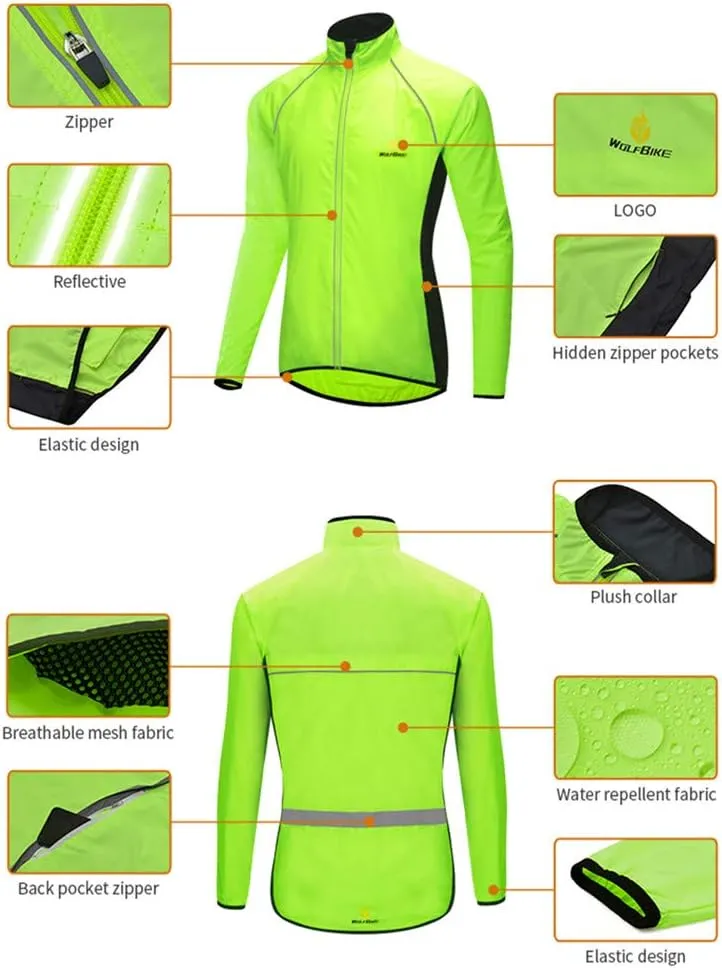 Cycling Jacket Jersey Vest Wind Coat Windbreaker Jacket Outdoor Sportswear