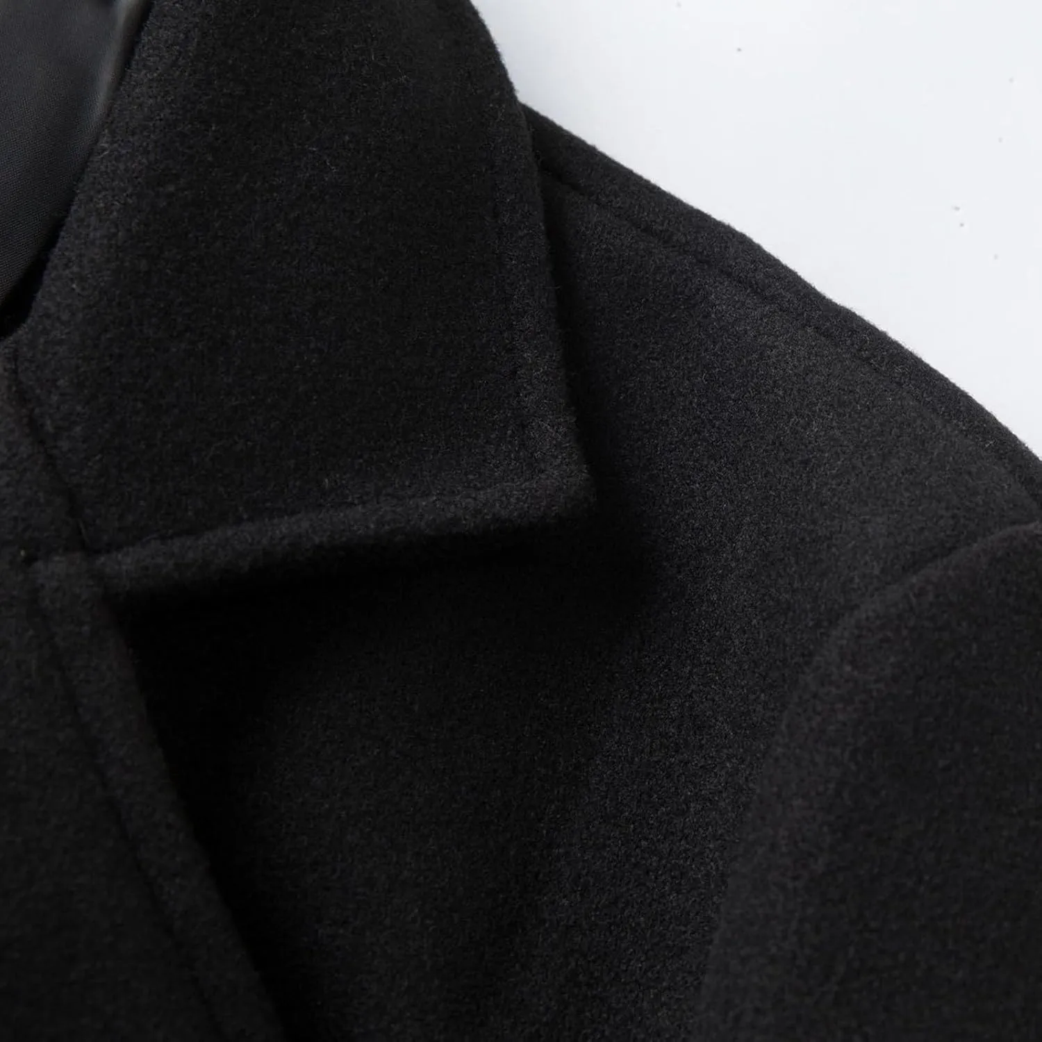 Dgoopd Trench Coat Men Long Double Breasted Coat Notch Lapel Jacket Wool Blend Peacoat Plus Size Overcoat Fall Winter Coats