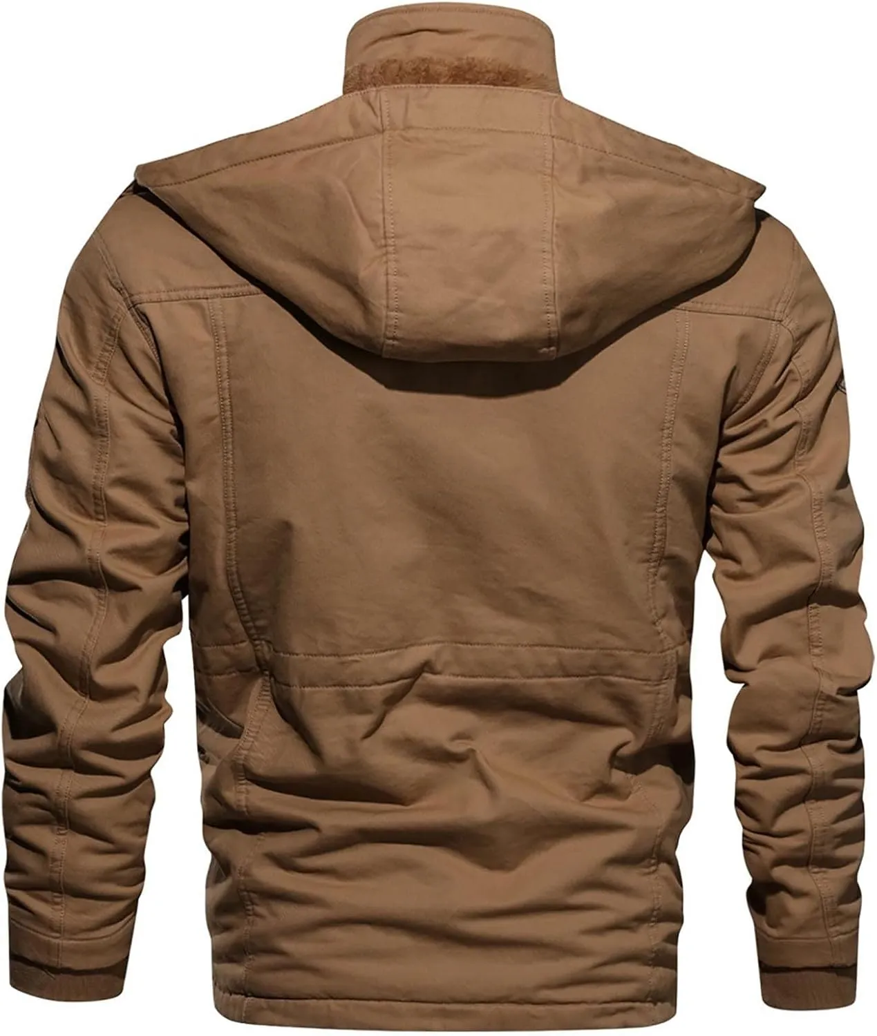 DuDubaby Men's Autumn Winter Vintage Turn-Down Collar Solid Imitation Leather Coat Top