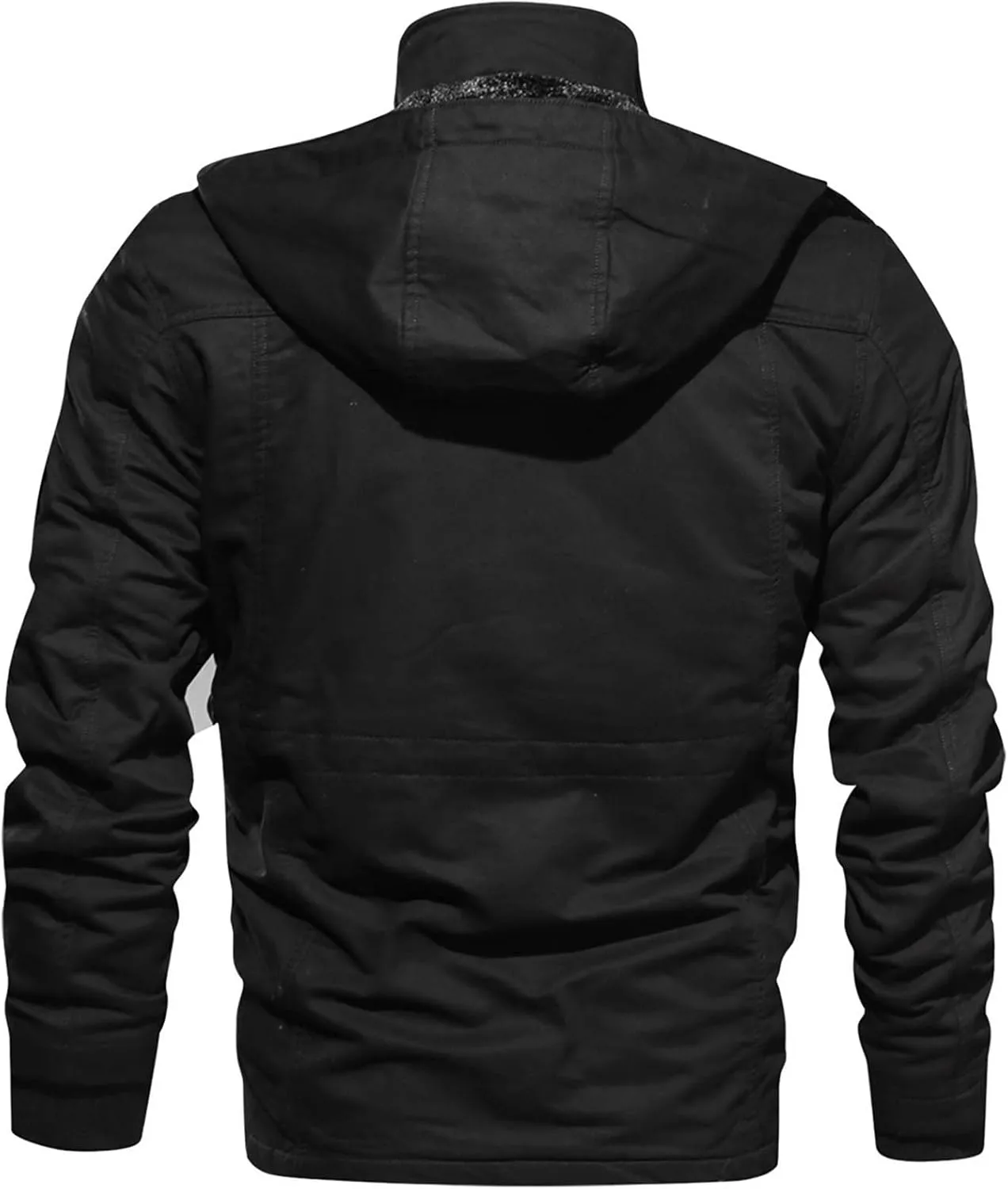 DuDubaby Men's Autumn Winter Vintage Turn-Down Collar Solid Imitation Leather Coat Top