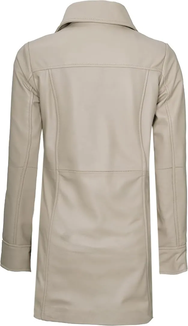fjackets Real Leather Jacket Women - Lambskin Long Coats For Women - Stylish Soft Women's Trench Coats