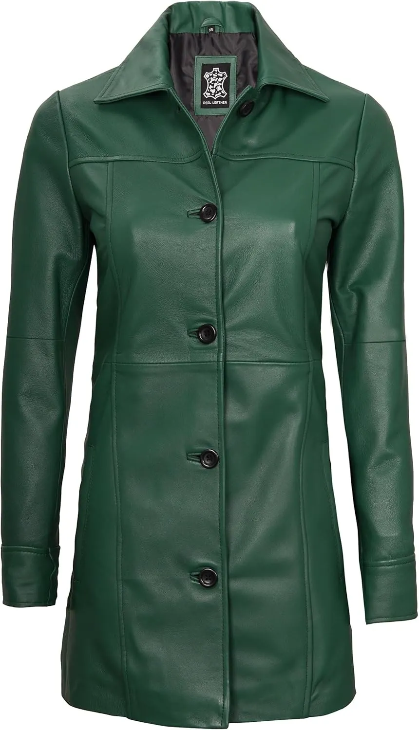 fjackets Real Leather Jacket Women - Lambskin Long Coats For Women - Stylish Soft Women's Trench Coats