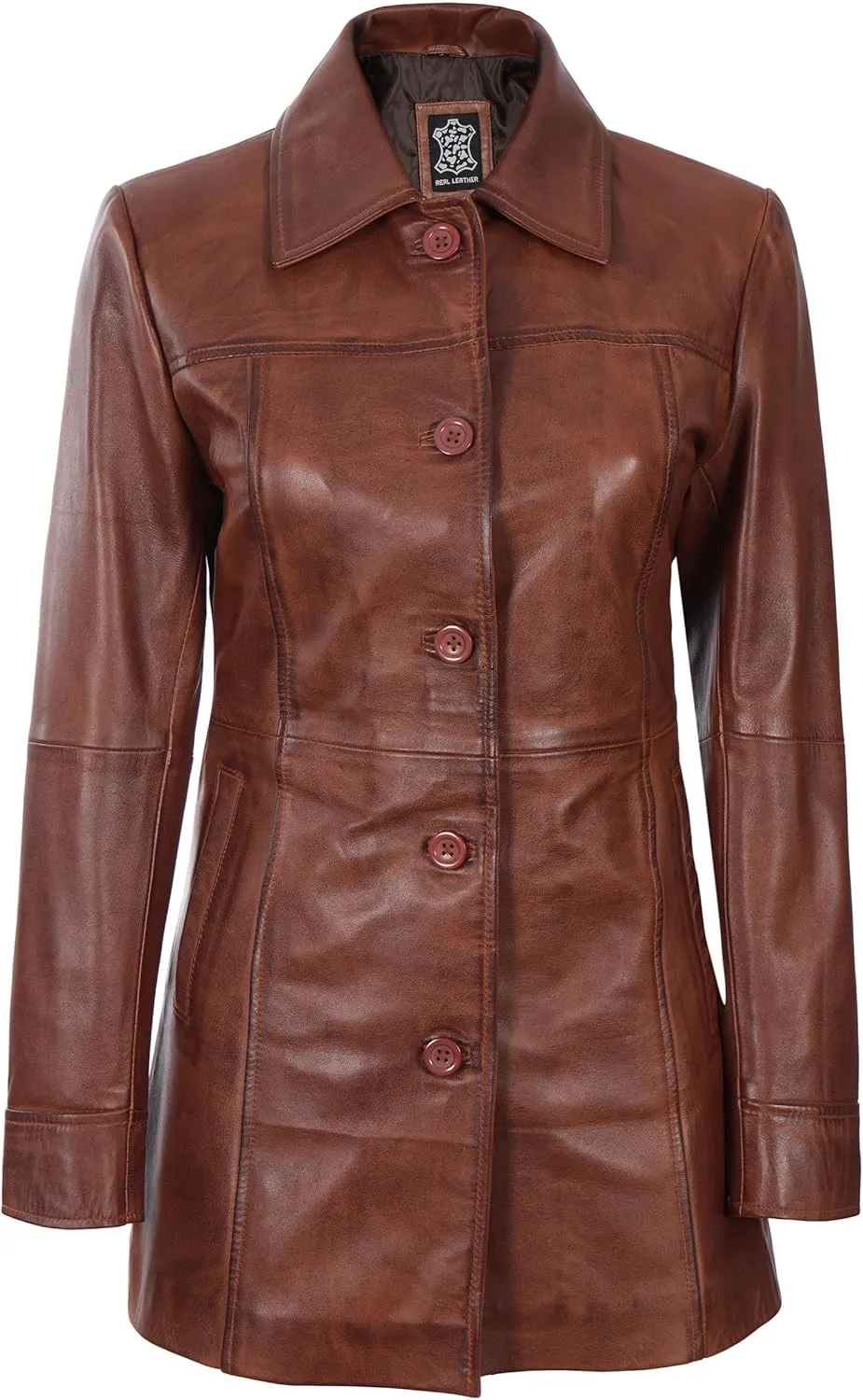 fjackets Real Leather Jacket Women - Lambskin Long Coats For Women - Stylish Soft Women's Trench Coats
