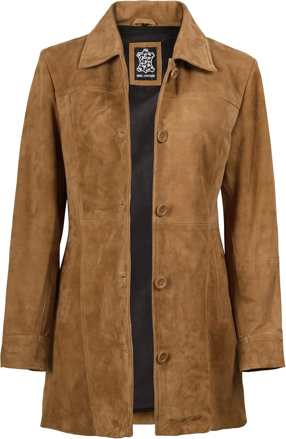 fjackets Real Leather Jacket Women - Lambskin Long Coats For Women - Stylish Soft Women's Trench Coats