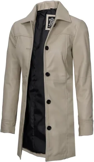 fjackets Real Leather Jacket Women - Lambskin Long Coats For Women - Stylish Soft Women's Trench Coats