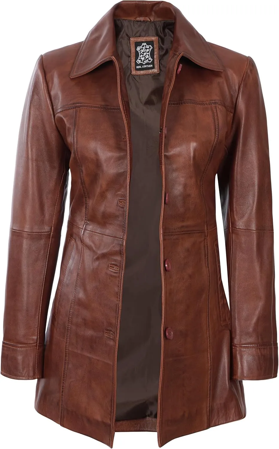 fjackets Real Leather Jacket Women - Lambskin Long Coats For Women - Stylish Soft Women's Trench Coats