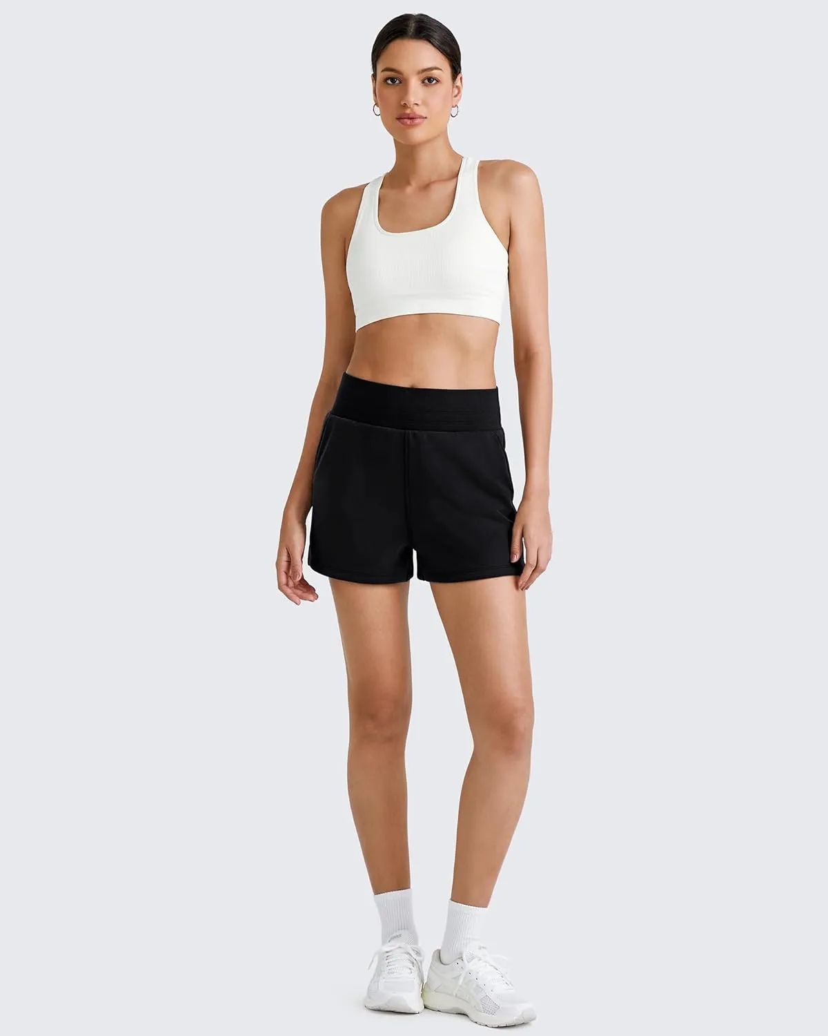 G4Free Smoofit Modal Soft Sweat Shorts for Women High Waist Athletic Shorts for Summer Casual Relaxed with Pockets