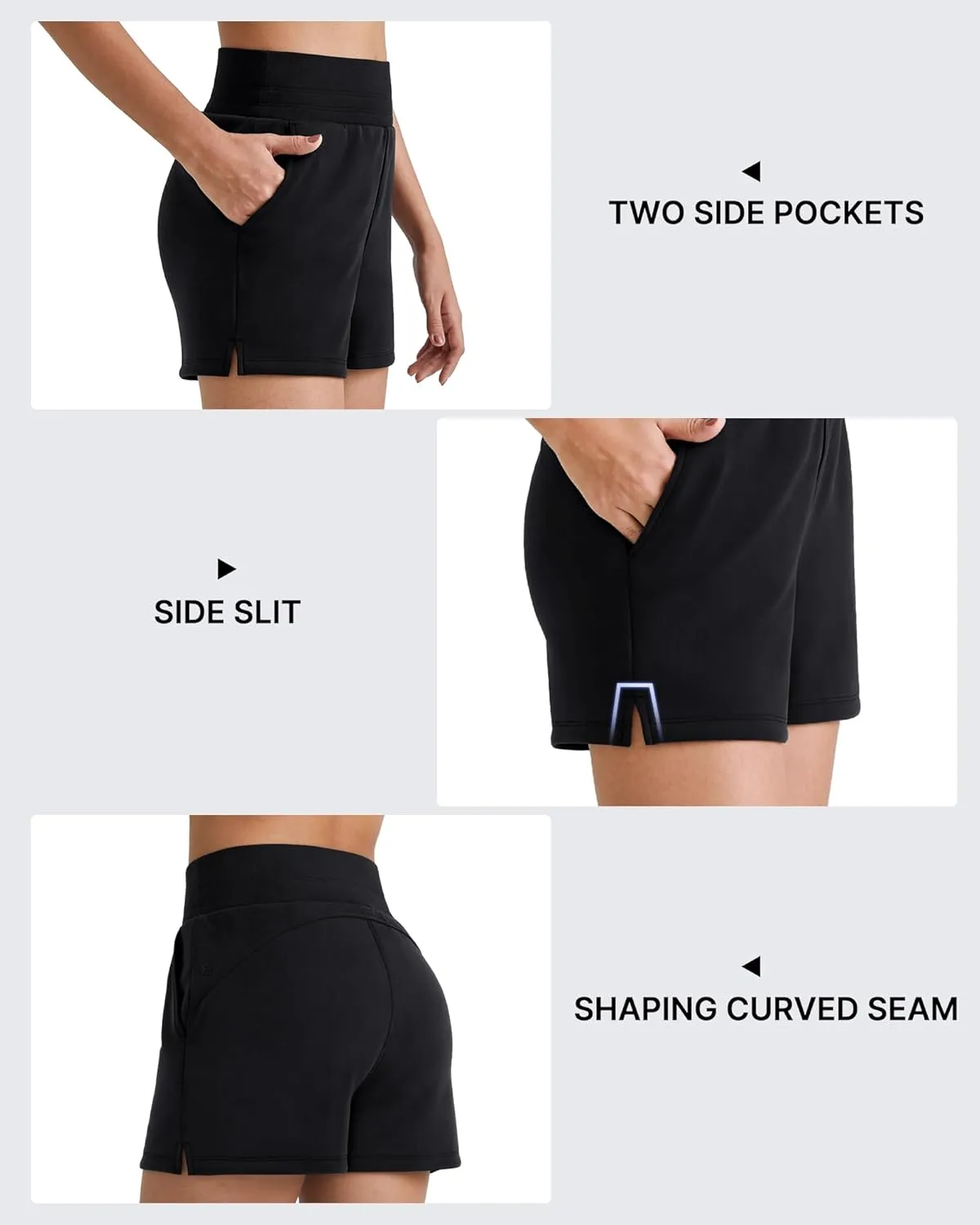 G4Free Smoofit Modal Soft Sweat Shorts for Women High Waist Athletic Shorts for Summer Casual Relaxed with Pockets