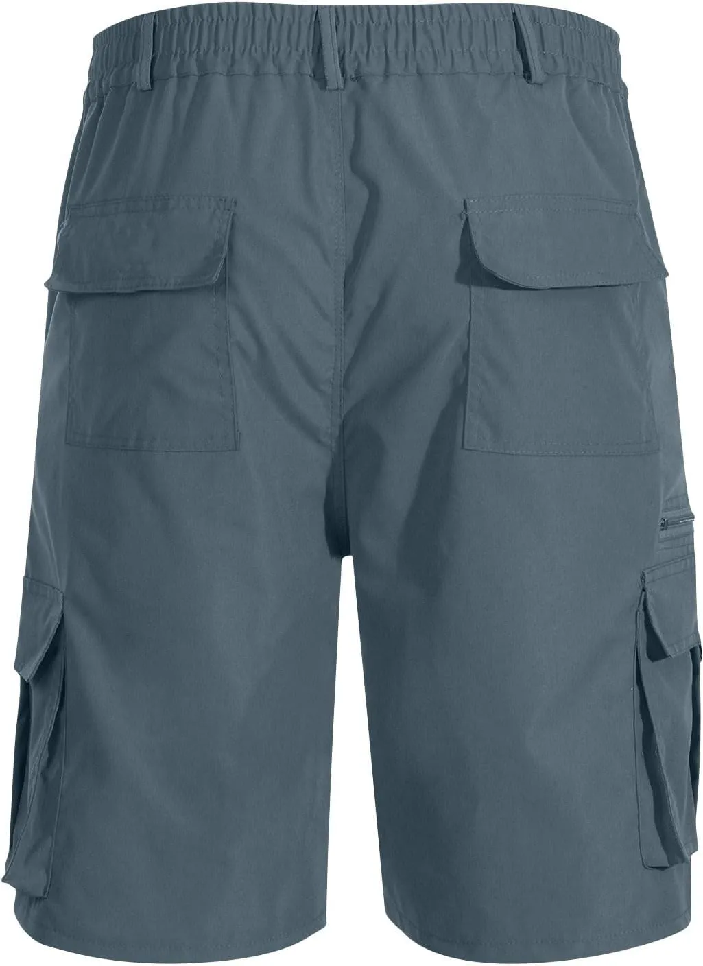 Gcvizuso Mens Cargo Shorts Elastic Waisted Button Pant Summer Casual Quick Dry Short Outdoor Hiking Short with Pocket