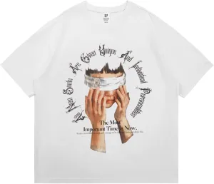 Graphic Tees Men, Vintage Y2K Printed T-Shirt, Summer Unisex Crew Neck Cotton Tops, Casual Shirt for Men, Women