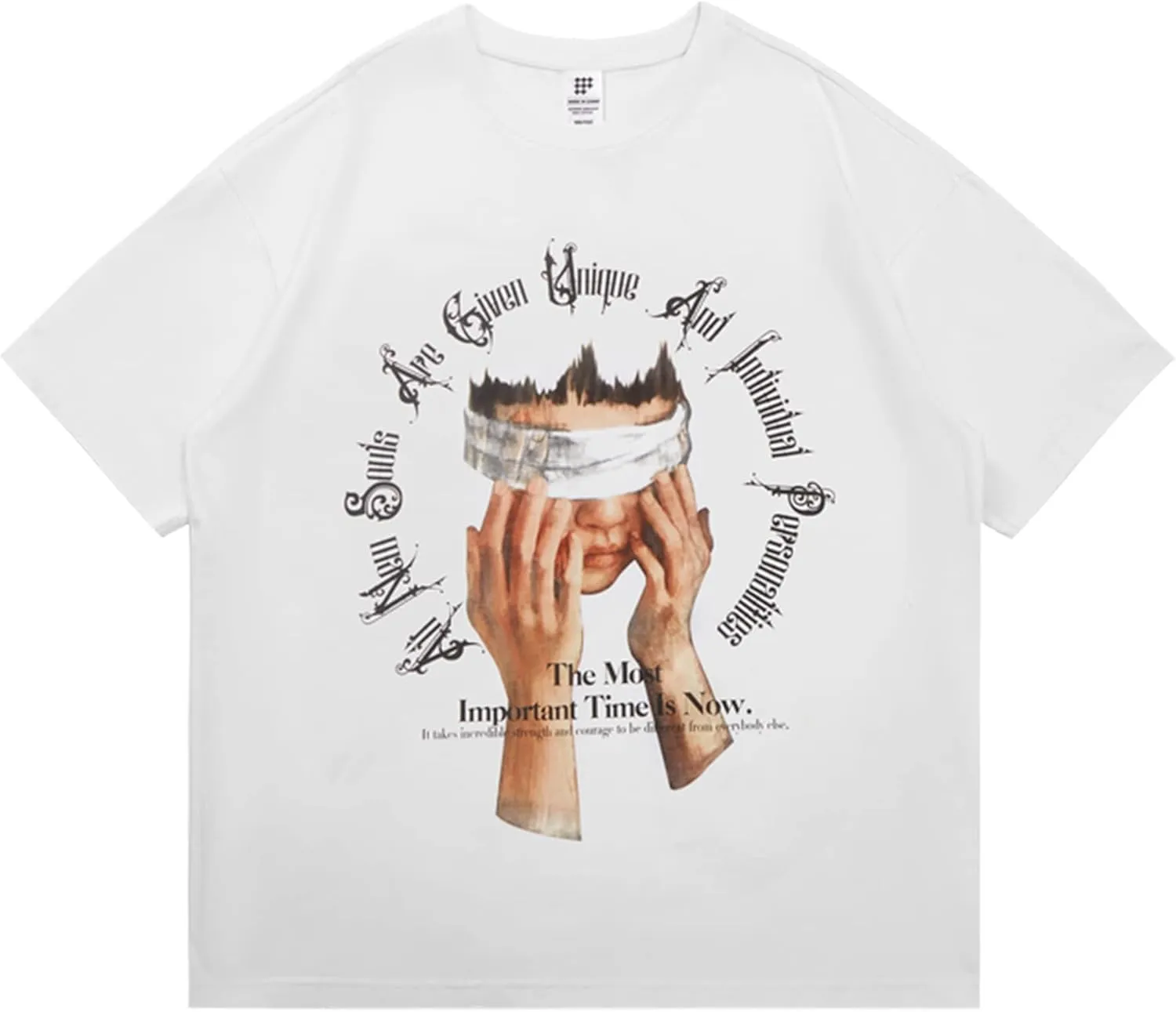 Graphic Tees Men, Vintage Y2K Printed T-Shirt, Summer Unisex Crew Neck Cotton Tops, Casual Shirt for Men, Women