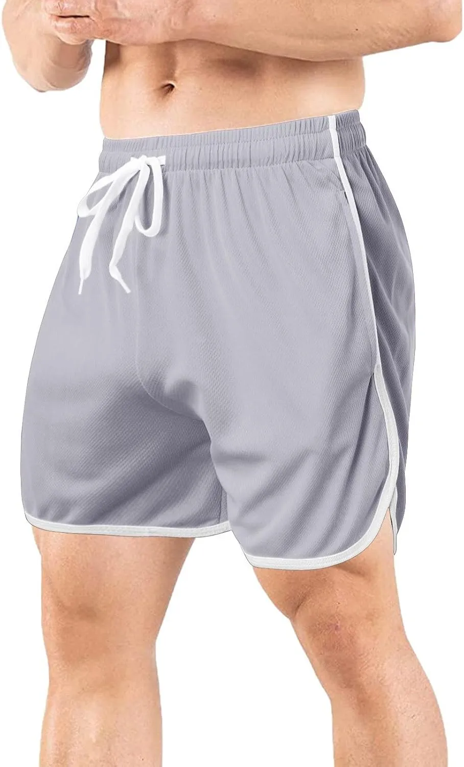 Gym Shorts Men, Men's 2 in 1 Running Shorts 3" Quick Dry Bodybuilding Weightlifting Athletic Workout Shorts for Men