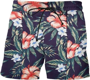 Hawaii Shorts for Men Fashion Printed Elastic Waist Drawstring Lounge Pant Loose Fit Lightweight Beach Surfing Shorts