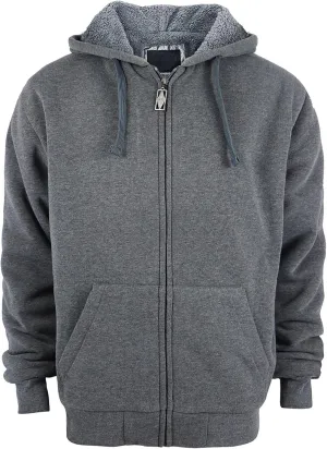 Heavy Thick Flannel Plaid Jacket Sherpa Fleece Lined Hoodies for Men Zip Up Winter Warm Coat Buffalo Zipper Sweatshirt