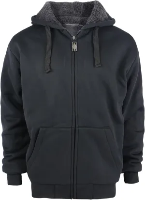 Heavy Thick Flannel Plaid Jacket Sherpa Fleece Lined Hoodies for Men Zip Up Winter Warm Coat Buffalo Zipper Sweatshirt