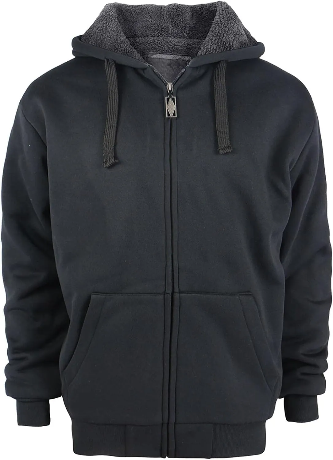 Heavy Thick Flannel Plaid Jacket Sherpa Fleece Lined Hoodies for Men Zip Up Winter Warm Coat Buffalo Zipper Sweatshirt