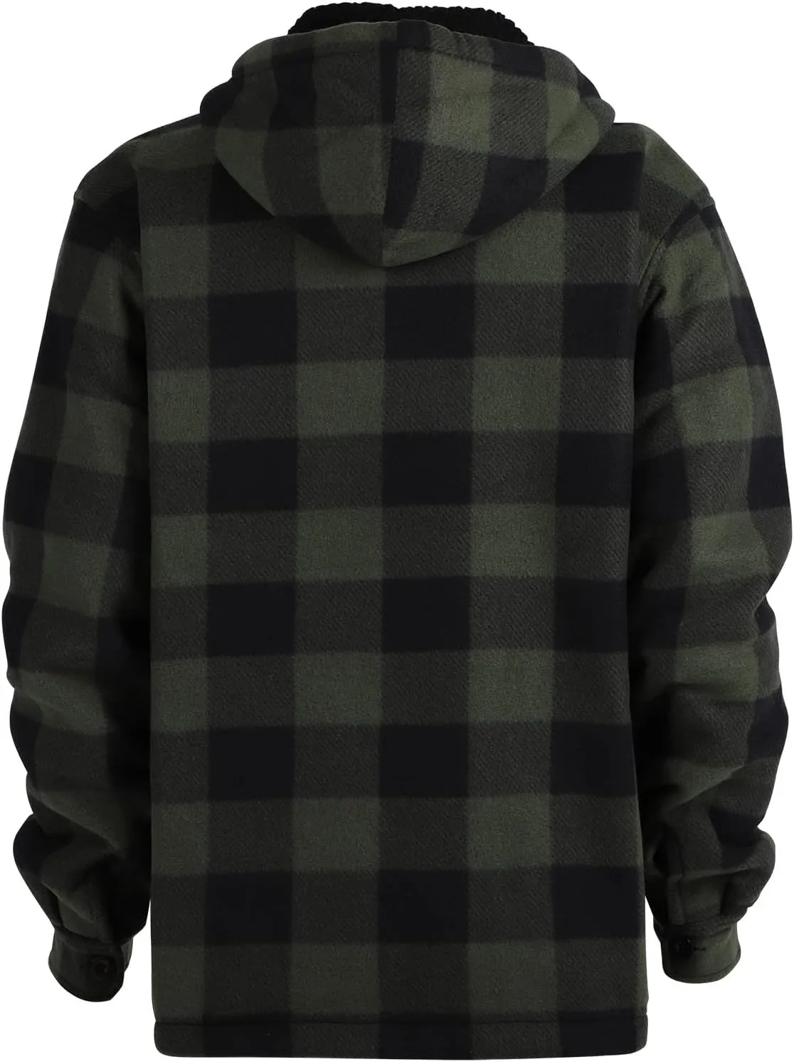 Heavy Thick Flannel Plaid Jacket Sherpa Fleece Lined Hoodies for Men Zip Up Winter Warm Coat Buffalo Zipper Sweatshirt