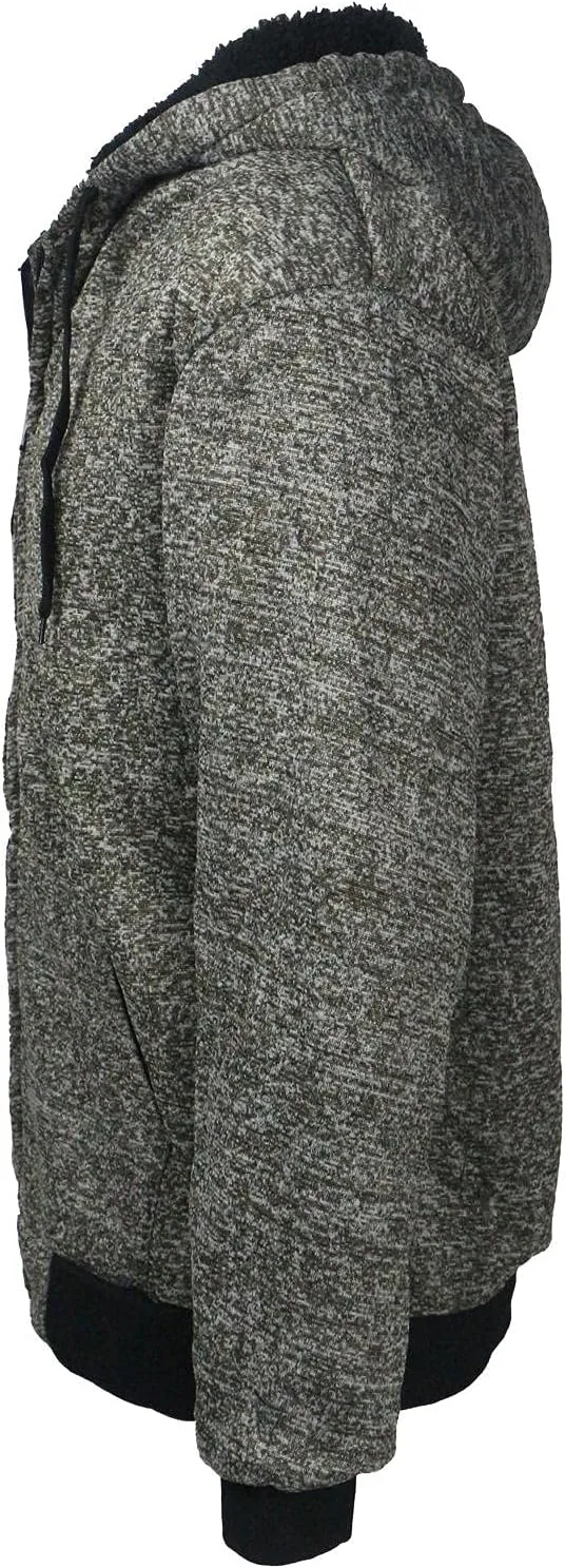 Heavy Thick Flannel Plaid Jacket Sherpa Fleece Lined Hoodies for Men Zip Up Winter Warm Coat Buffalo Zipper Sweatshirt