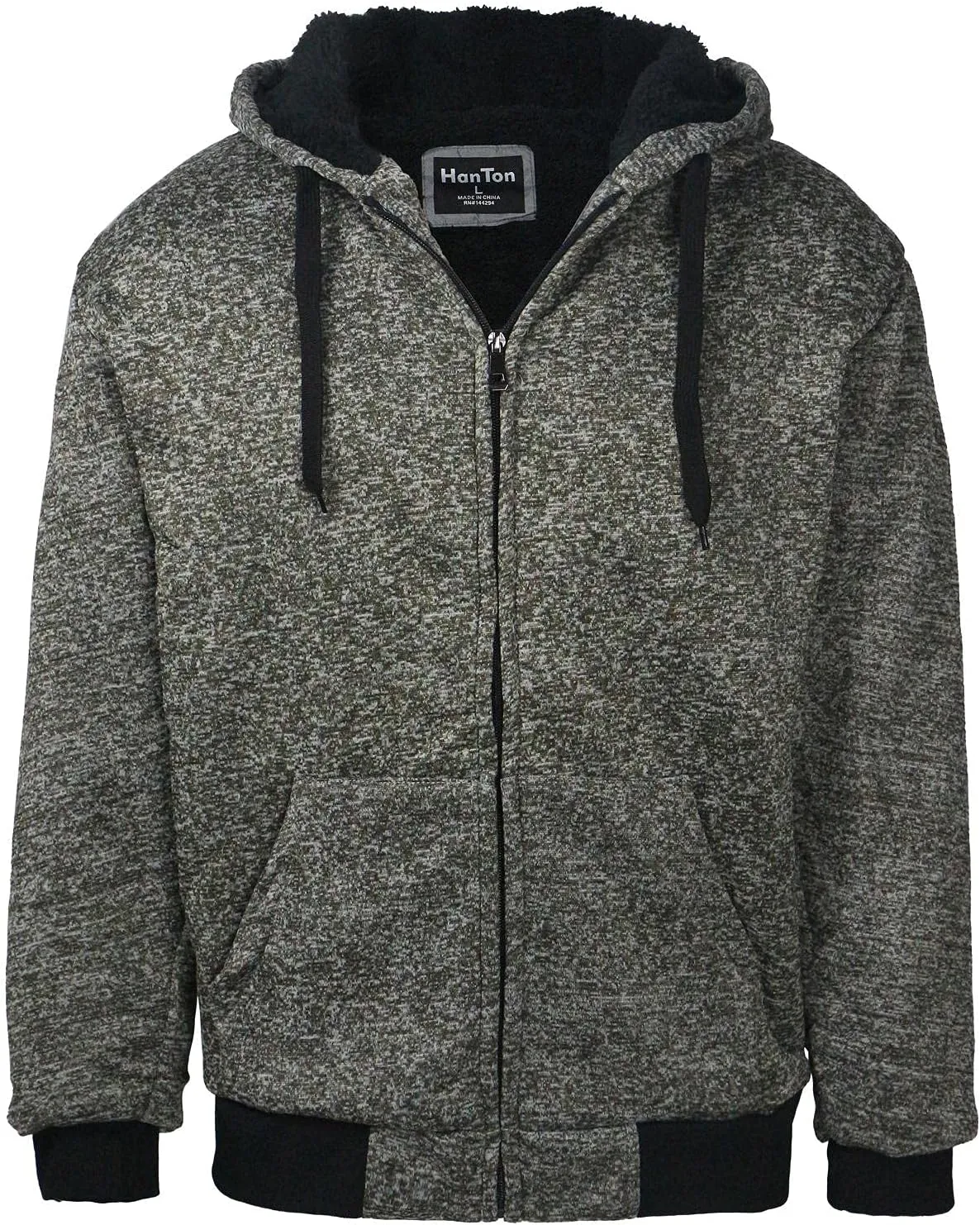 Heavy Thick Flannel Plaid Jacket Sherpa Fleece Lined Hoodies for Men Zip Up Winter Warm Coat Buffalo Zipper Sweatshirt