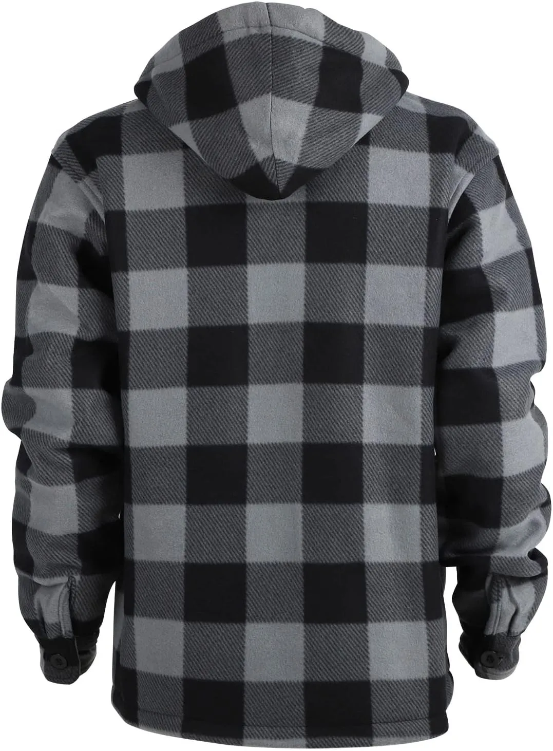 Heavy Thick Flannel Plaid Jacket Sherpa Fleece Lined Hoodies for Men Zip Up Winter Warm Coat Buffalo Zipper Sweatshirt