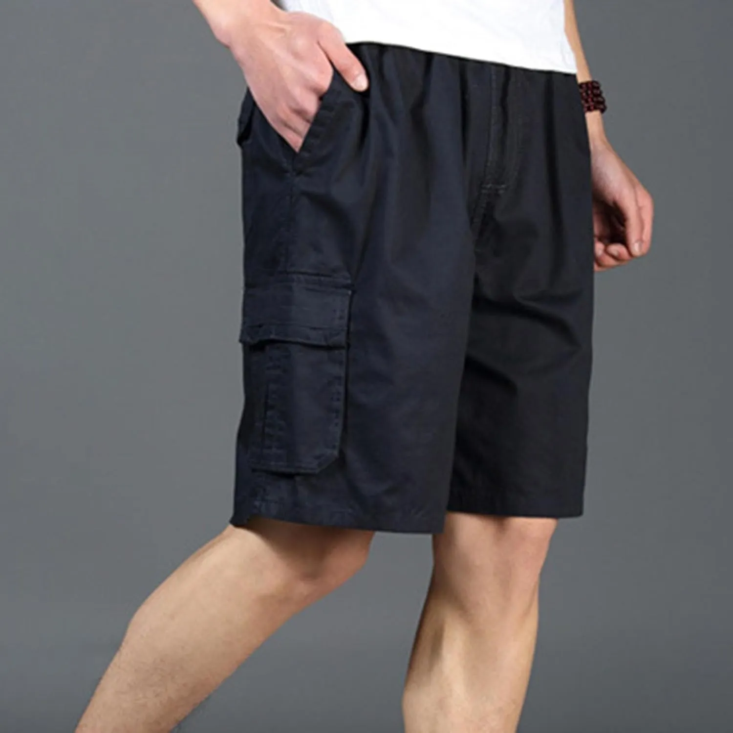 Hiking Cargo Shorts for Men Casual Loose Fit Quick Dry Shorts for Fishing Athletic Running Workout Gym
