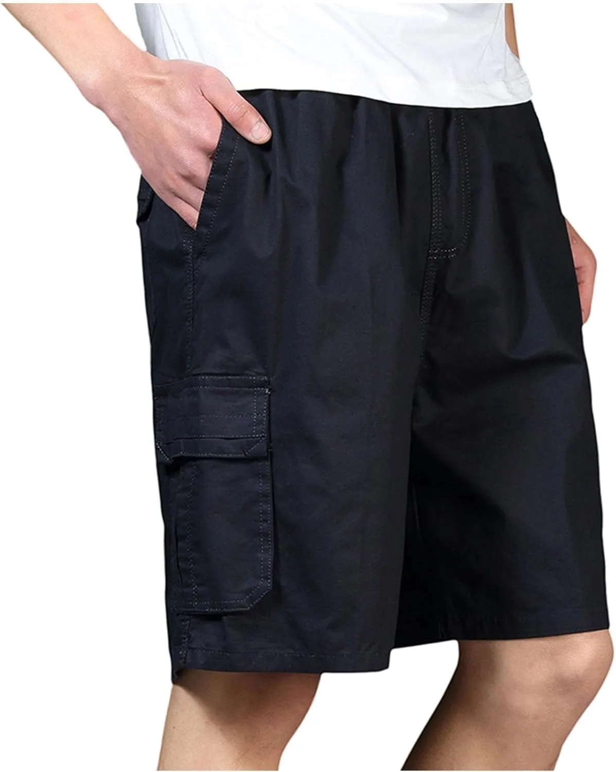 Hiking Cargo Shorts for Men Casual Loose Fit Quick Dry Shorts for Fishing Athletic Running Workout Gym