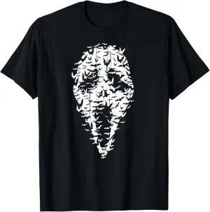 Horror Movie T-Shirt Scary Face Vintage Bats Halloween Tee T-Shirt