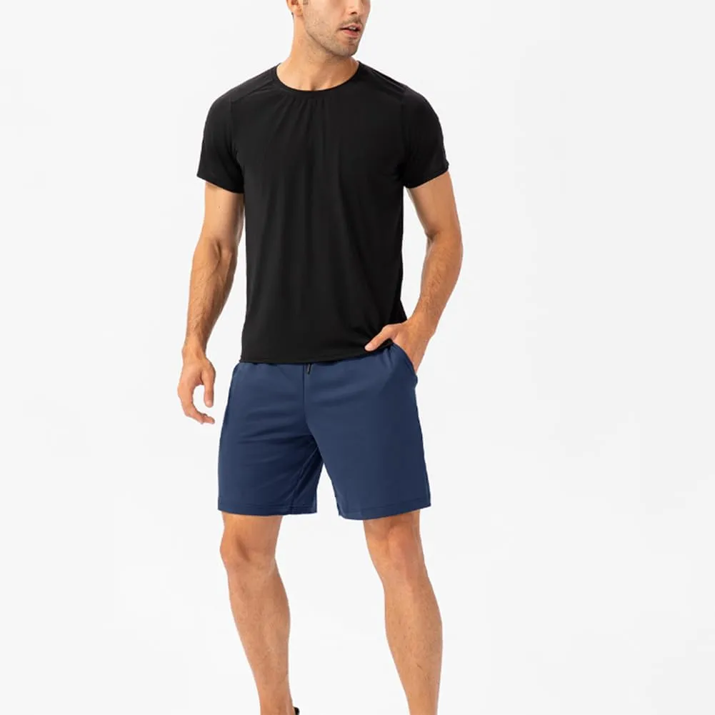 HSQSMWJ Men Elastic Waist Jogger Sweat Shorts Quick Dry Gym Running