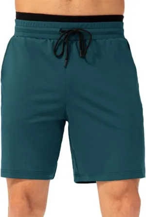 HSQSMWJ Men Elastic Waist Jogger Sweat Shorts Quick Dry Gym Running
