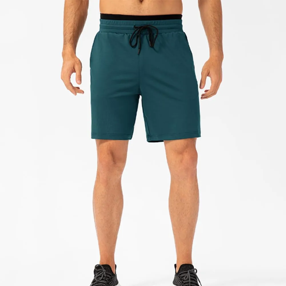 HSQSMWJ Men Elastic Waist Jogger Sweat Shorts Quick Dry Gym Running