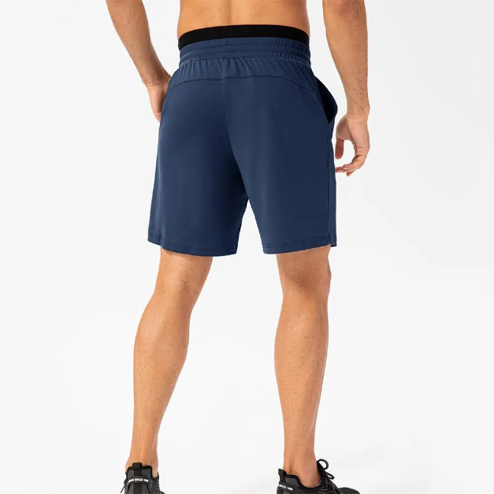 HSQSMWJ Men Elastic Waist Jogger Sweat Shorts Quick Dry Gym Running
