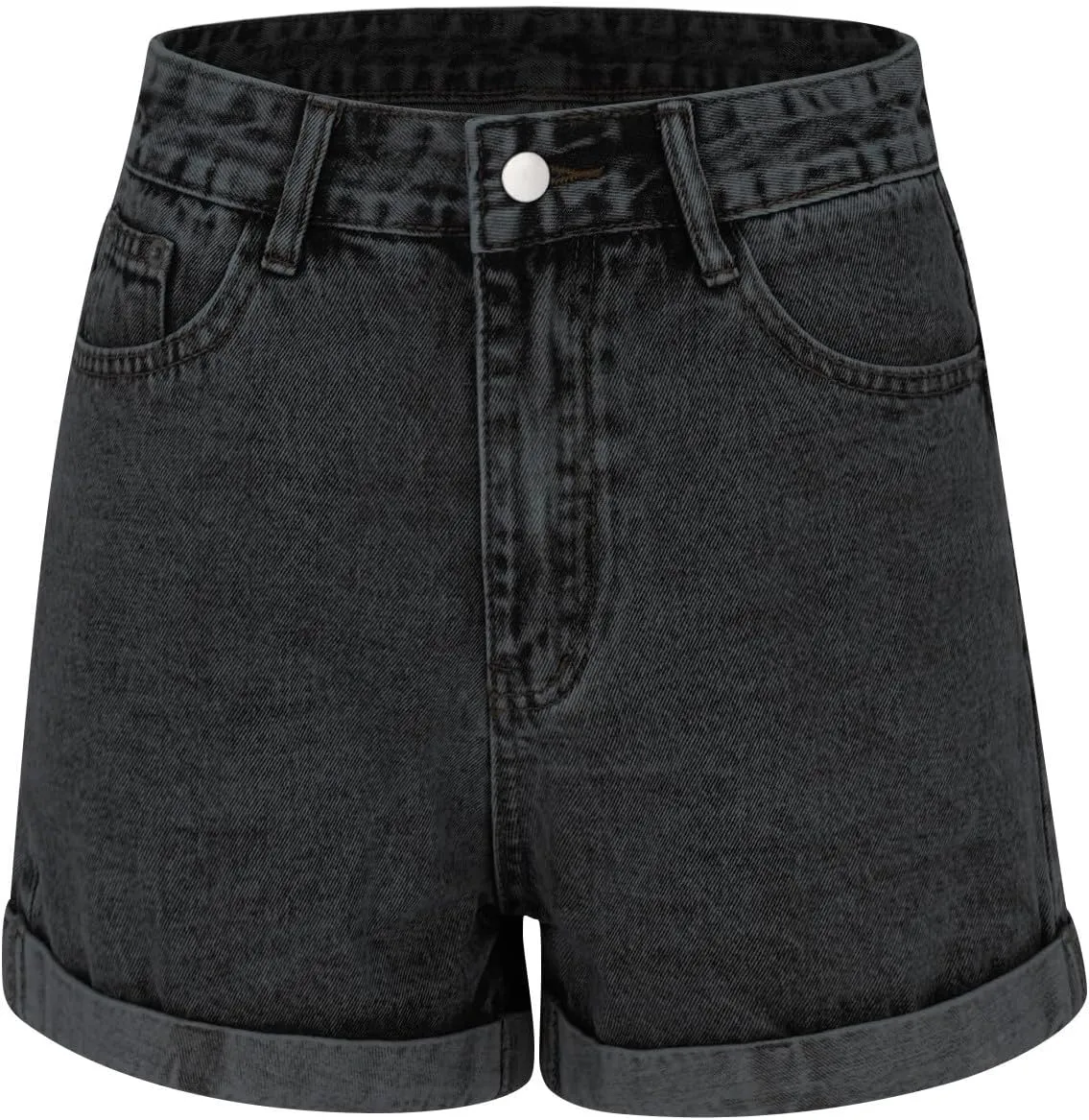 Jean Shorts Womens High Waisted Summer Denim Shorts Casual Baggy Hot Jorts Folded Hem Curvy Jeans Short with Pockets