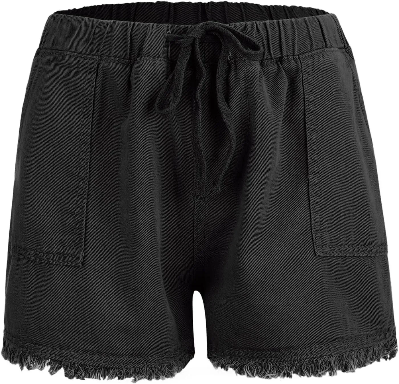 Jeans Shorts for Women Elastic High Waisted Stretchy Drawstring Slim Fit Casual Denim Shorts Lightweight Baggy Summer Jorts