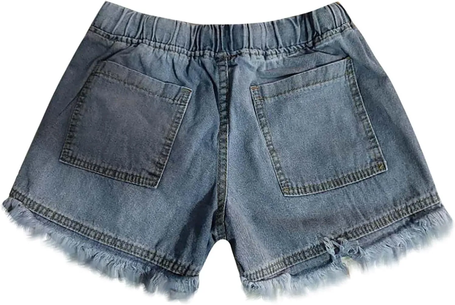 Jeans Shorts for Women Elastic High Waisted Stretchy Drawstring Slim Fit Casual Denim Shorts Lightweight Baggy Summer Jorts