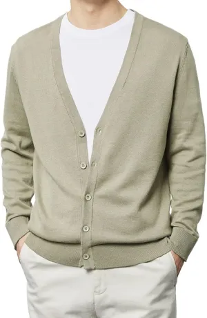 Kinkia Men's V Neck Cardigan Sweater Long Sleeve Button Down Solid Color Knitted Sweaters