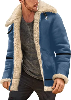 LCMTWX Men's Thick Thermal Winter Jacket Leisure Plus Size Hat Zip Pockets Cotton-Padded Warm Soft Hooded Mens Puffer