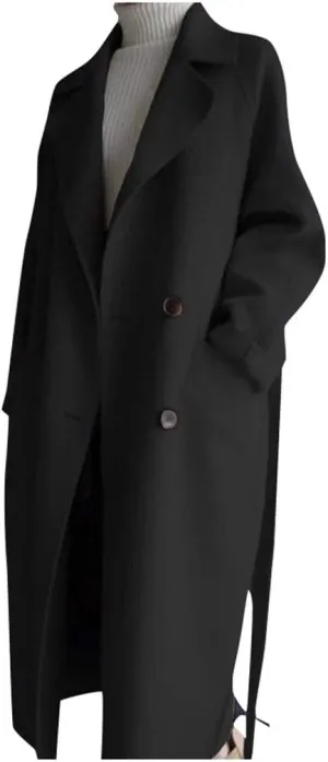 LCMTWX Women Trench Coat Hooded Coat Outwear Womens Elegant Windbreaker Wild Winter Women's Coat Women Trench Coat Women