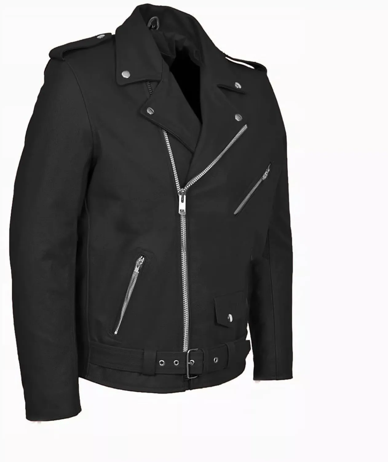 Leather Jackets for Men, Faux Bomber Jacket Men Motorcycle Lapel Asymmetric Zip-Up Blet Slim Fit Biker Coat Outwear