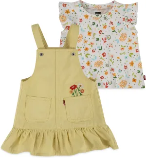 Levi's baby-girls Graphic T-shirt and Skirtall 2-piece Outfit Set