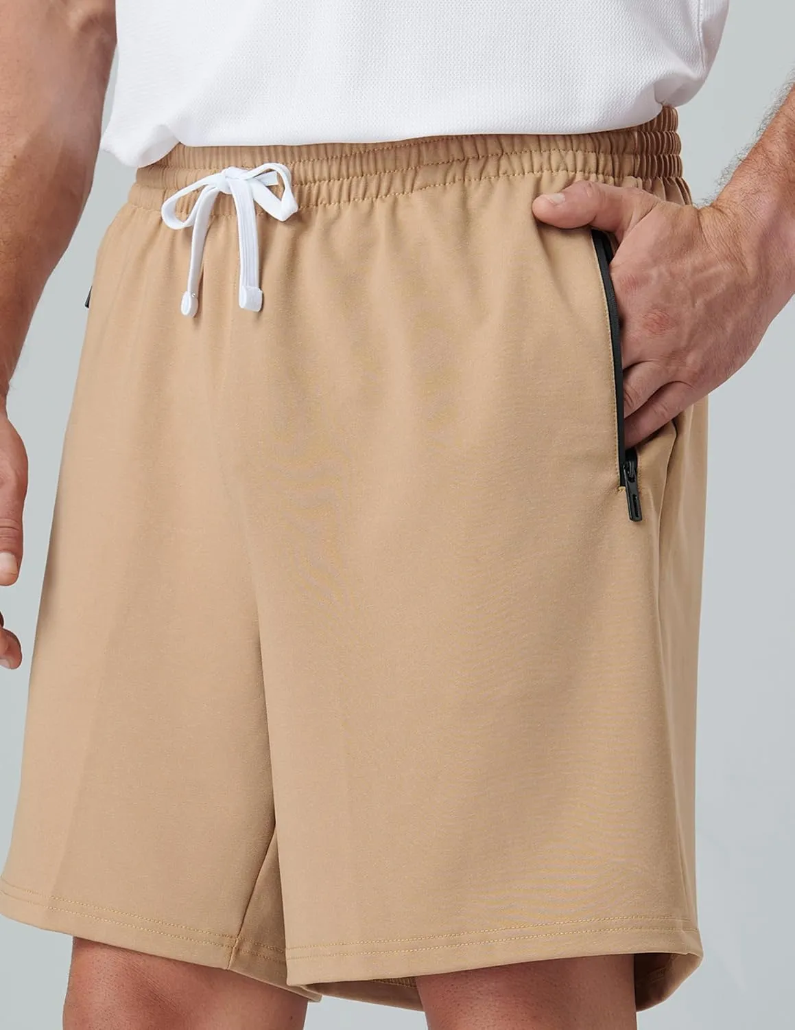 Liberty Imports 3 Pack Mens Sweat Shorts Athletic Casual Jogger Shorts with Zipper Pockets, Terry Performance Tech Activewear