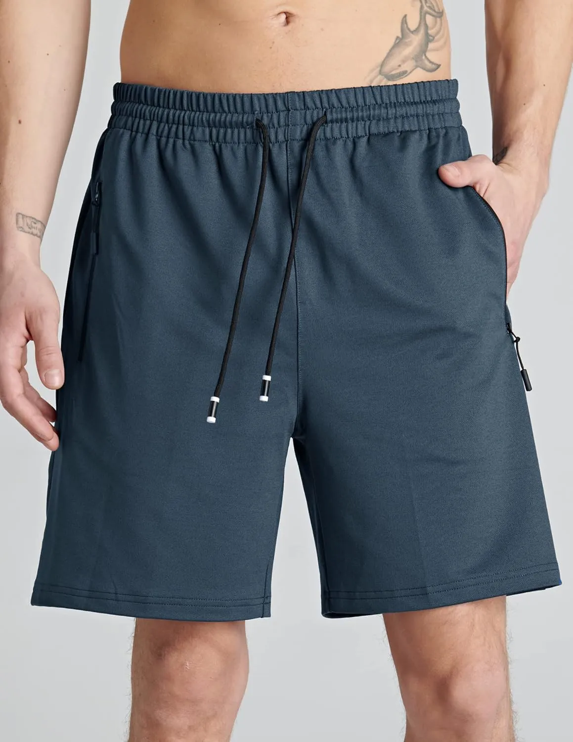 Liberty Imports 3 Pack Mens Sweat Shorts Athletic Casual Jogger Shorts with Zipper Pockets, Terry Performance Tech Activewear