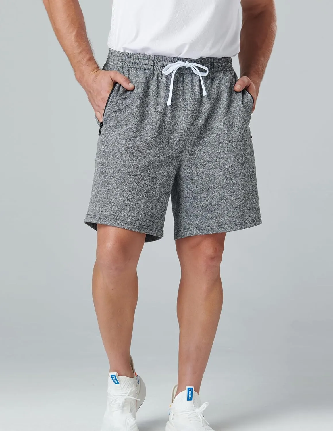 Liberty Imports 3 Pack Mens Sweat Shorts Athletic Casual Jogger Shorts with Zipper Pockets, Terry Performance Tech Activewear