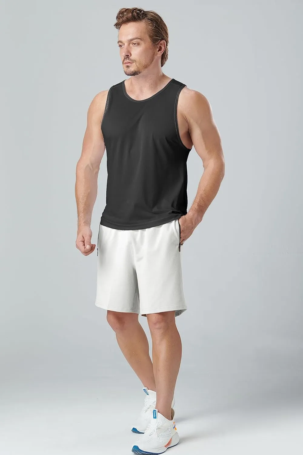Liberty Imports 3 Pack Mens Sweat Shorts Athletic Casual Jogger Shorts with Zipper Pockets, Terry Performance Tech Activewear