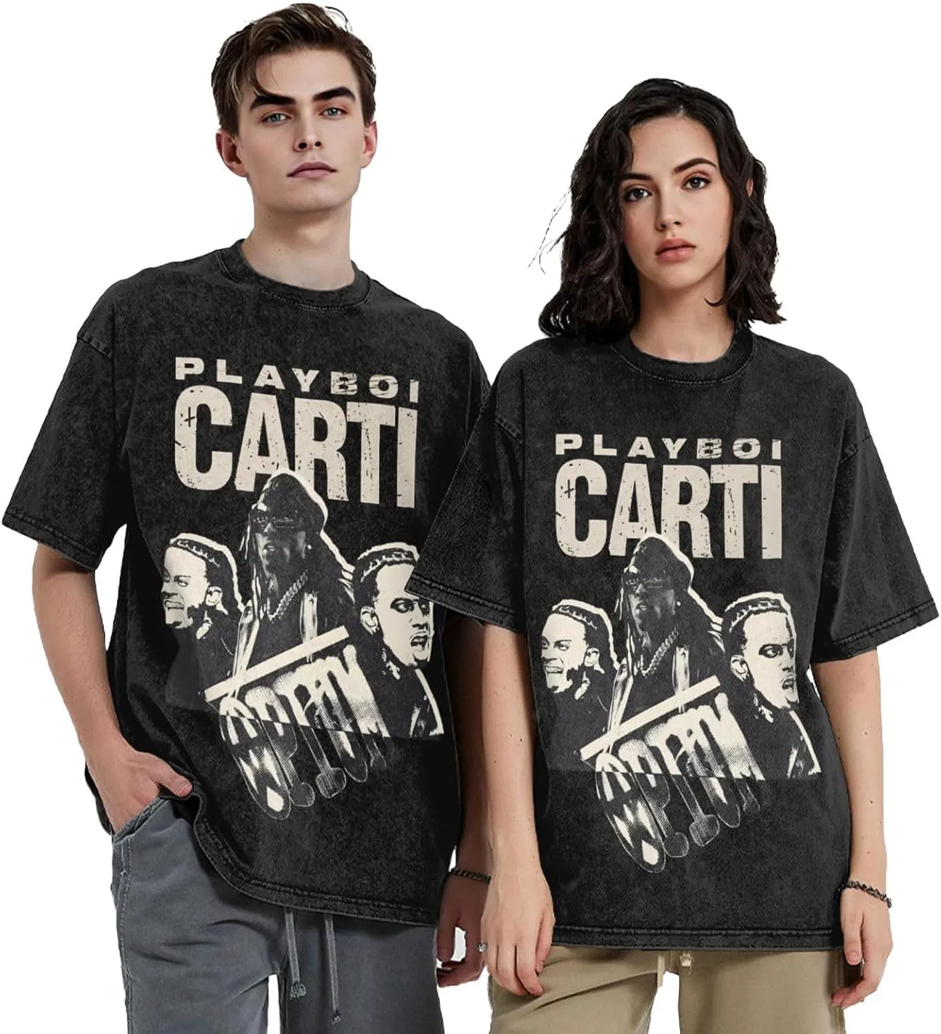 Man'S Streetwear Oversized Funny T Shirt Short Sleeve Unisex Teens Cotton Tshirts