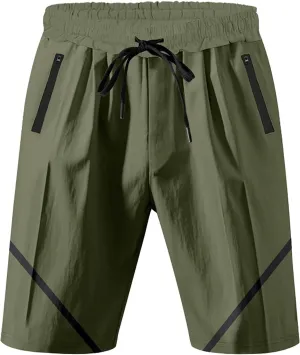 Men Athletic Shorts Beach Basketball Workout SweatShorts Elastic Waist Drawstring Loose Fit Comfy Shorts with Pockets